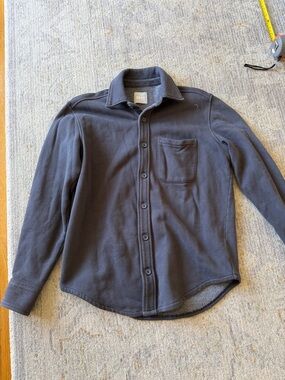 TNA Women’s Button-Up Fleece Shirt Jacket - Charcoal Gray